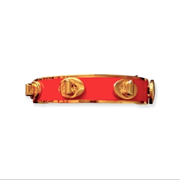 Coach Turnlock Bracelet Elegant Enamel in Orange VINTAGE - Picture 12 of 12
